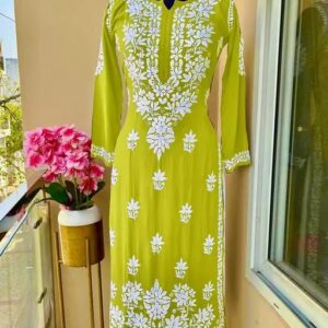 Premium chikankari modal kurti and plazzo set