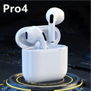 Pro 4 Wireless Earbuds, Bluetooth Headphones, Personalised Spatial Audio, Sweat and Water Resistant, USB-C Charging Case, H2 Chip, Up to 30 Hours of Battery