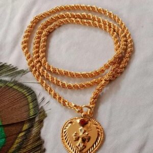 impon Christian jesus wiyth heartin pendant thaali chain