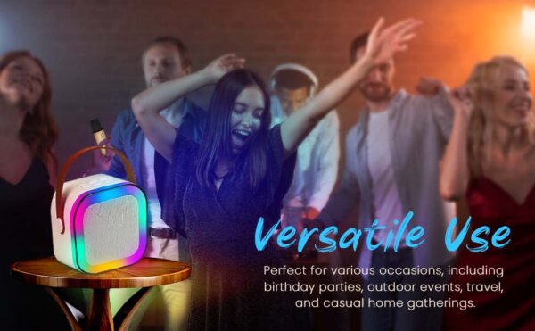 Mini Karaoke Machine for Kids Adults, UZSOMX Portable Bluetooth Speakers and 2 Wireless Microphones Song Toys with LED Light, Chritmas Birthday Toys Gifts for Girls Boys Toddler Teens - Image 10