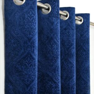Myra Collection Premium Velvet Embossed Curtain Set of 2 pc