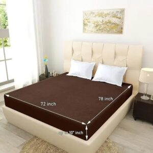 Fitted Waterproof Mattress Protector Double Bed Size Breathable Bed Cover & Mattress Cover Double Bed 72X78 inch