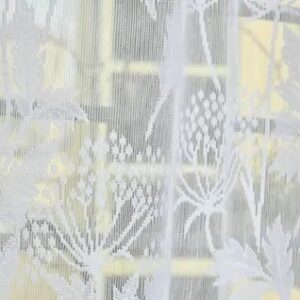 Attractive Floral Patternn Polyester Heavy Lilly Net Curtain ( Parda ) – 1 PCS (SIZES – WINDOW-5FT/DOOR -7FT/LONG DOOR -9FT)CT-13 ,WHITE