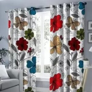 Polyester Eyelet Fitting Window Curtains, pack of 1