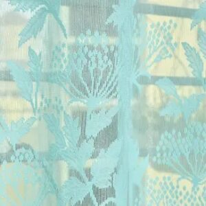 Fabrilia Floral Net Door Eyelet Curtain, Pack of 2 piece.