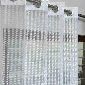 SOME THING NEW Plain Tissue Curtain 4 Piece Combo Size 7feet Pack Of 4 piece