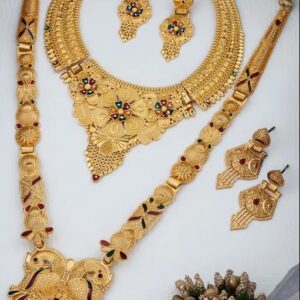 Jewellery Sets for Women Gold Plated Combo of Two Traditional Necklace set for women Jewellery set with Earrings For Girls/Women