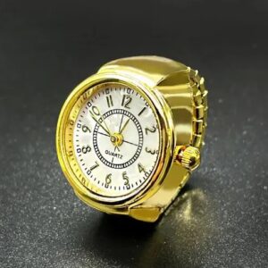 Thrillz Ring Watch For Women Stainless Steel Gold Plated Stylish Strachable Gold Ring For Women Girls Love Gifts