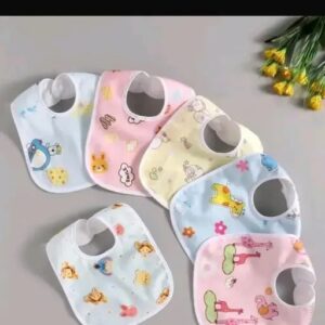 Baby Bib 5 PIECES SET chit buttoned waterproof