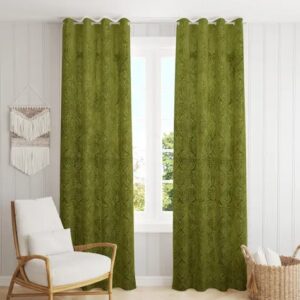 Myra Collection Premium Velvet Embossed Curtain Set of 2 pc