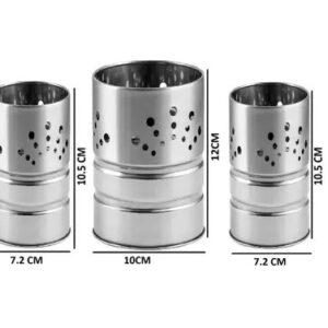 Stainless Steel Spoon Holder | Cutlery Holder | Spoon Stand Set Of 3