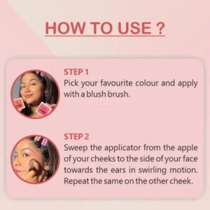 Half N Half Velvety Silky, Light Weight Long-Lasting Colour Flush for Cheeks, Natural Finish Blusher Palette 03 Nude Peach