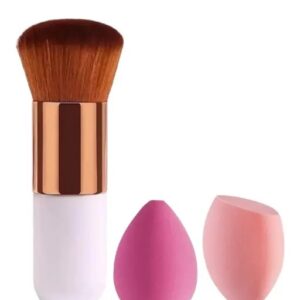 LA VENUST Foundation Brush With 2pcMakeup Blenders