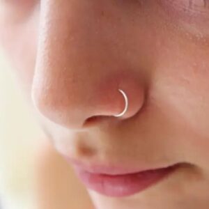 92.5 Sterling Silver 925 Silver Nose Ring Daily Use Very thin Nose ring