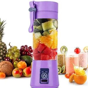 6 Blades Portable USB Electric Blender Juicer Cup Plastic Fruit Juicer Grinder Juice Blender Fruit Juicer Bottle (Sending Assorted Color)