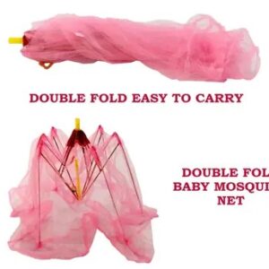 TWINKLE DOUBLE FOLD BABY MOSQUITO NET EASY TO CARRY Mosquito Net Random Colour