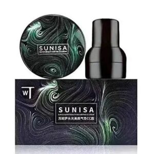 SUNISHA FOUNDATION WITH LONG PUFF INSIDE WITH 3IN1 KAJAL MASCARA EYELINER WITH 36H PENCIL EYELINER