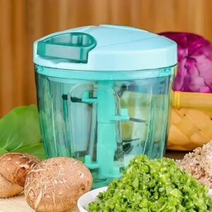 Big Size 5 Steel Blade Chopper / Handy Vegetable and Fruit Chopper / Kitchen Dori Chopper / Manual Chopper / Onion Dry Fruit Grinder / Vegetable Chopper Cutter / Salad Maker( XXL Chopper 1000ml,Pack of 1, blue)