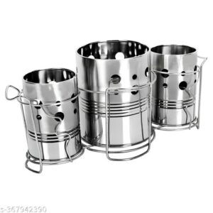 Stainless Steel Spoon Holder | Cutlery Holder | Spoon Stand Set Of 3