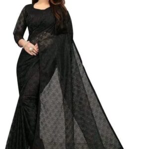 Net Saree With Blouse