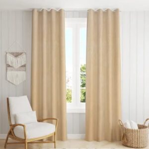 Premium Velvet Embossed Curtain Set of 2 pc