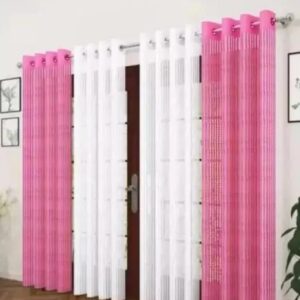 SOME THING NEW Plain Tissue Curtain 4 Piece Combo Size 7feet Pack Of 4 piece
