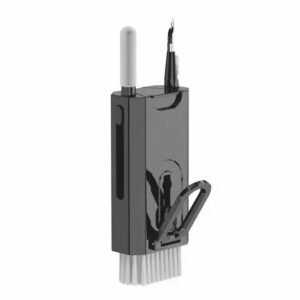 Clean M Multifunctional 8-in-1 Gadget Cleaning Kit with Mobile Holder for Smartphone, Tablet, Laptop, Earbuds(Black)