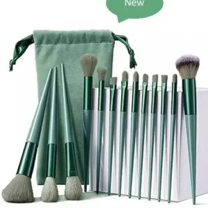 PROFESSIONAL FIX+ MAKEUP BRUSHES GREEN COLOUR SET OF 13PCS