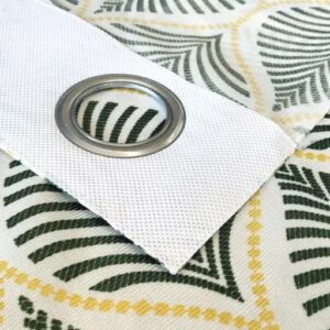 Lunar Day Set of 2 Door Curtain 7 Feet Floral Leaf Curtains for Every Room: Eyelet, Decorative, Room Darkening, Kitchen, Living Room, Bedroom & Outdoor Green