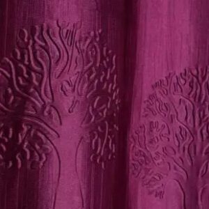 Tree punching Poyester Pack of 2 Printed Curtains for DOOR , WINDOW