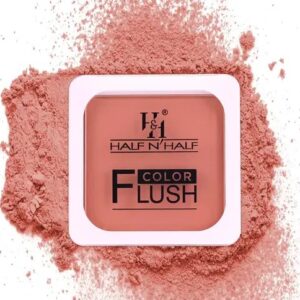 Half N Half Velvety Silky, Light Weight Long-Lasting Colour Flush for Cheeks, Natural Finish Blusher Palette 03 Nude Peach