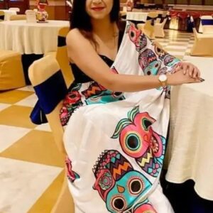 SATIN DIGIET PRINT SAREE
