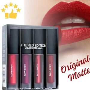 Lipstick Mini Red Edition Liquid Lipstick Psck of 4