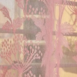 Attractive Floral Patternn Polyester Heavy Lilly Net Curtain ( Parda ) – 1 PCS (SIZES – WINDOW-5FT/DOOR -7FT/LONG DOOR -9FT)CT-13 , BABY PINK