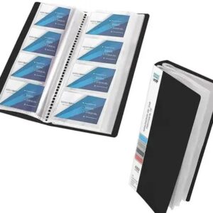 480 Cards – Business Card Holder, Debit/Credit/Business/Visiting Name Id Card Holder Book Case Organizer File – Black 480
