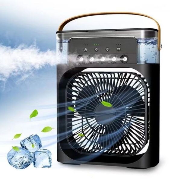 Portable-Air-Conditioner-Small-Ac-Quaite-Personal-Air-cooler-Usb-Power-Mini-Desktop-Cooling-Misting-fan-1/2/3-Timer-With-speed-360-Adjustable-Tap-For-Office-Room-Desk-Water-Tank-Home-Kitchen
