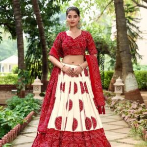 Women’s Collection Dolla Silk Lehenga Choli Patola Print with Foil Work With Unstitched Blouse