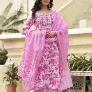 COTTON KURTA DUPATTA SET