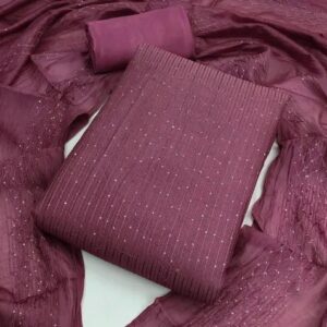 PARTY WEAR SEQUENCE WORK TRENDY SALWAR SUITS MATERIALS FOR WOMEN
