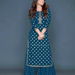 Womens Rayon printed kurta with bottom wear, kurta with pant , kurta set, kurta pant, partywear kurta set