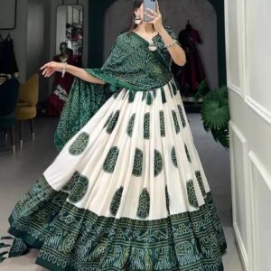 Women’s Collection Dolla Silk Lehenga Choli Patola Print with Foil Work With Unstitched Blouse
