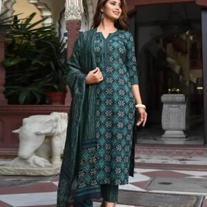 Cotton Kurtis Women’s Printed Cotton Kurti Set kurta set