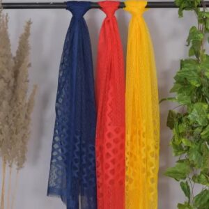 Net Self Design Dupatta For Women Pack Of 3