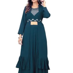 Women Emboidery Gotapatti Work Georgette gown