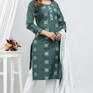 Kurti Pant Set with Dupatta