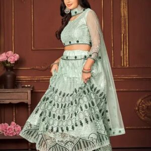 Letest Trendy Design Ari Work Embridered Free Size Lehenga Choli Up to 2XL With Unstitched Blouse Piss/Sleeve, And Dupatta/Designer Lehenga /Wedding Lehenga/banarasi lehenga/embroidery lehenga.