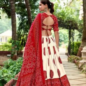 Women’s Collection Dolla Silk Lehenga Choli Patola Print with Foil Work With Unstitched Blouse