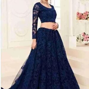 Self Design, Solid, Embellished Semi Stitched Lehenga Choli