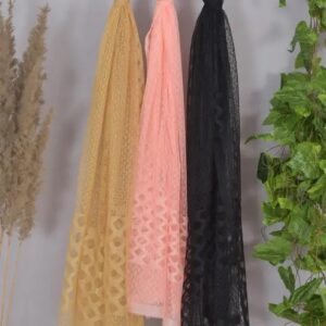 Net Self Design Dupatta For Women Pack Of 3