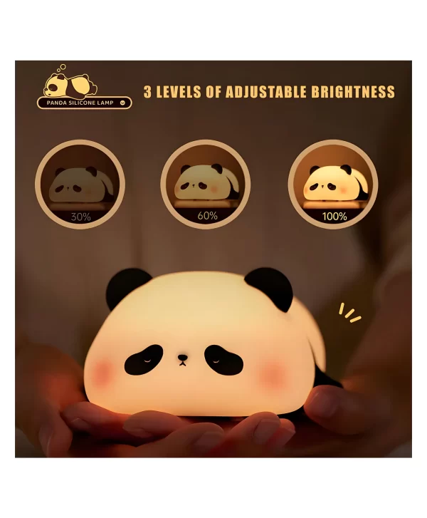Kids Sleeping Panda Night Light Touch Silicone Animal Night Lamp | Rechargeable LED Bedside Lamp for Children's Bedroom | Ideal Gift for Boys, Girls - Image 6